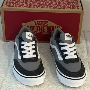 Vans Brooklyn LS Tonal Asphalt Gray Black Sneaker 3.0 YT Unisex Kids